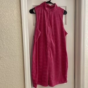 Skims Logo Velour Short Onesie